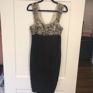 Js collections black with lace detail on top